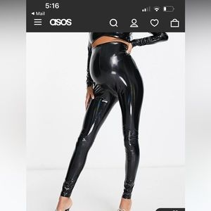 Maternity pleather leggings from asos. Only worn once.